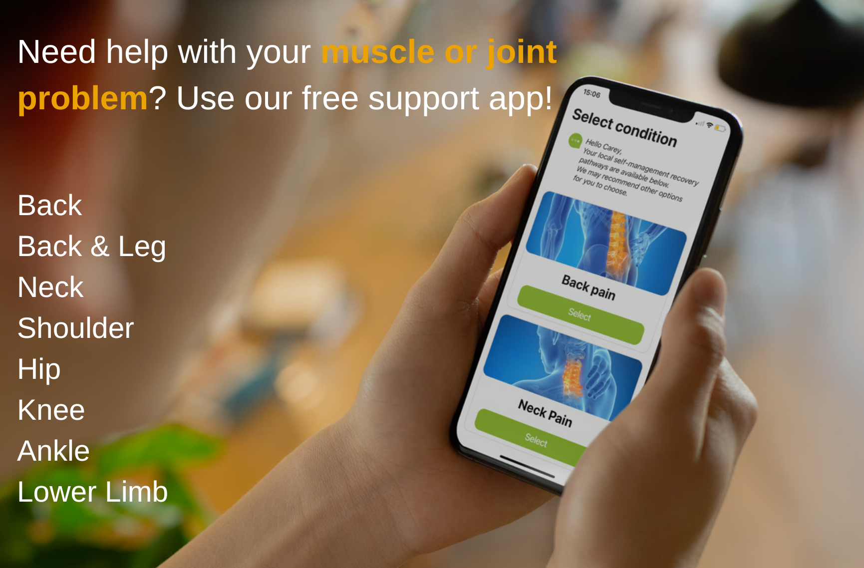 MSK App free support for muscle 